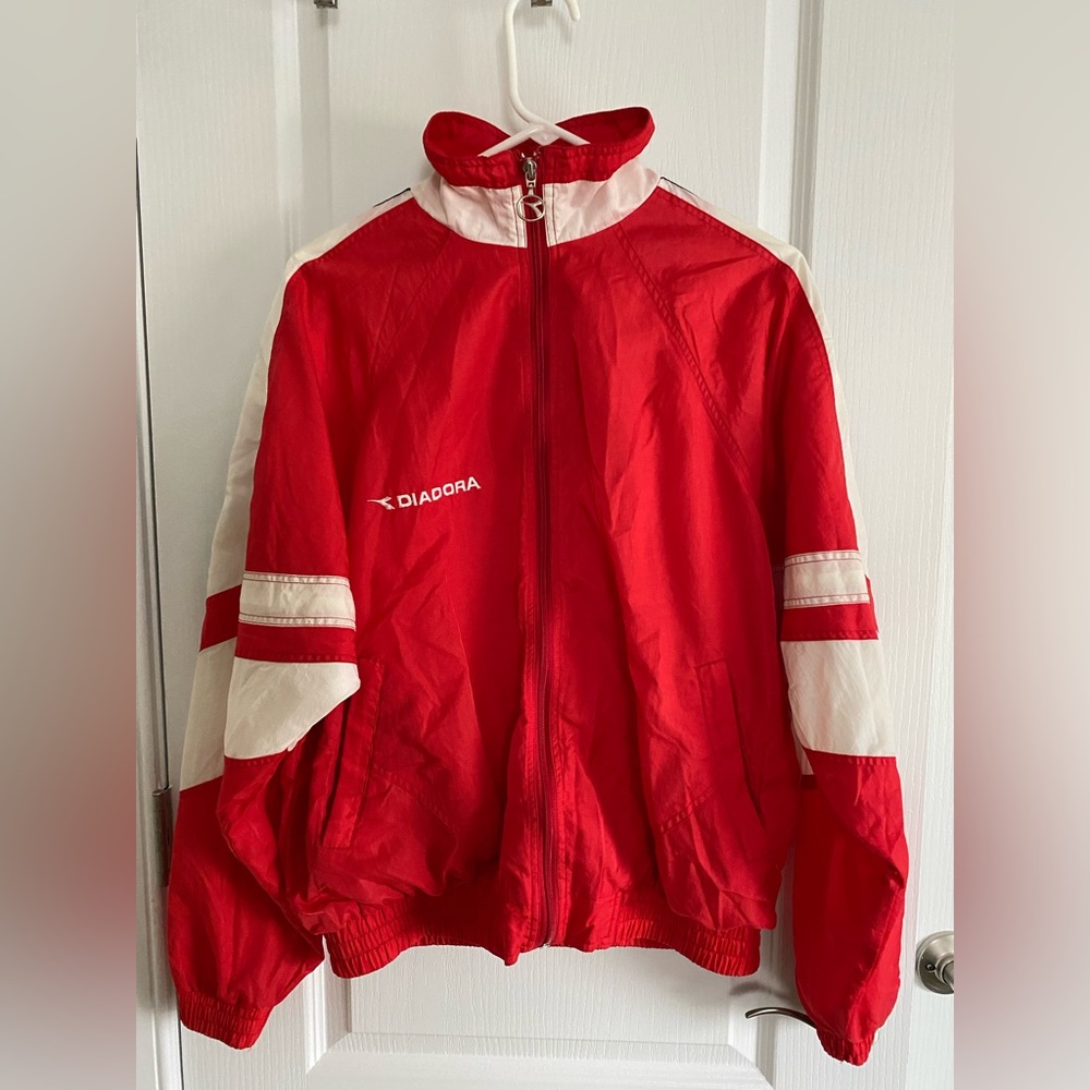 Vintage Diadora Soccer Track Jacket size M